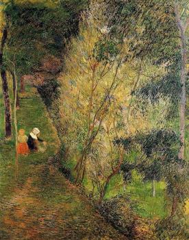 Paul Gauguin : Pont-Aven Woman and Child